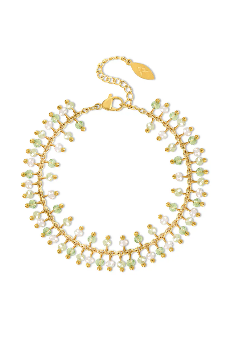 DOUBLE CRYSTAL BRACELET GREEN